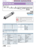 IAI RCP5W-RA10C CATALOG RCP5W-RA10C SERIES: SPECIFICATION ON ROBO CYLINDERS